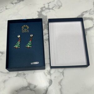 C&C California Christmas tree earrings ￼